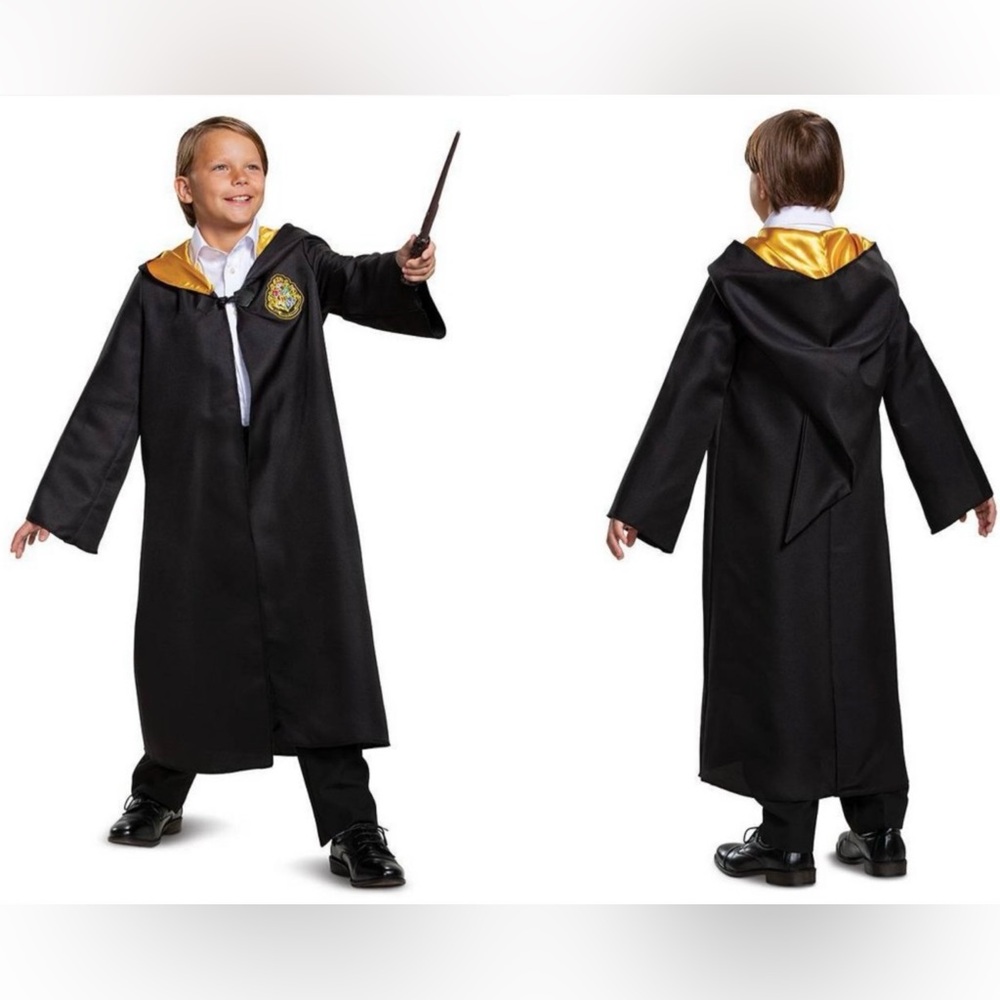Kids Harry Potter Hogwarts One Size Costume Black Robe Only~Halloween~New